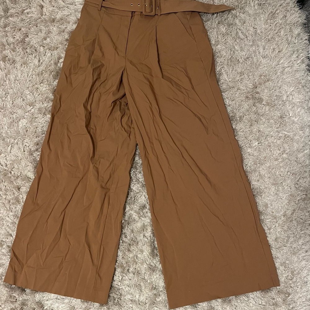 RyeGrass Brown Wide-Leg Pants